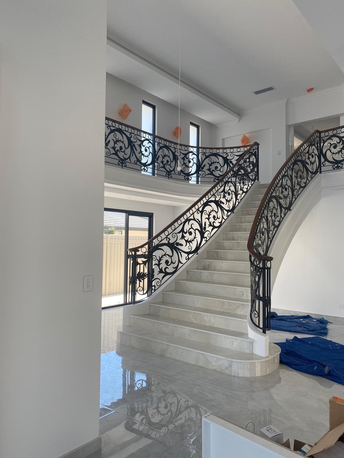 Luxury mansion interior staircase painting Perth